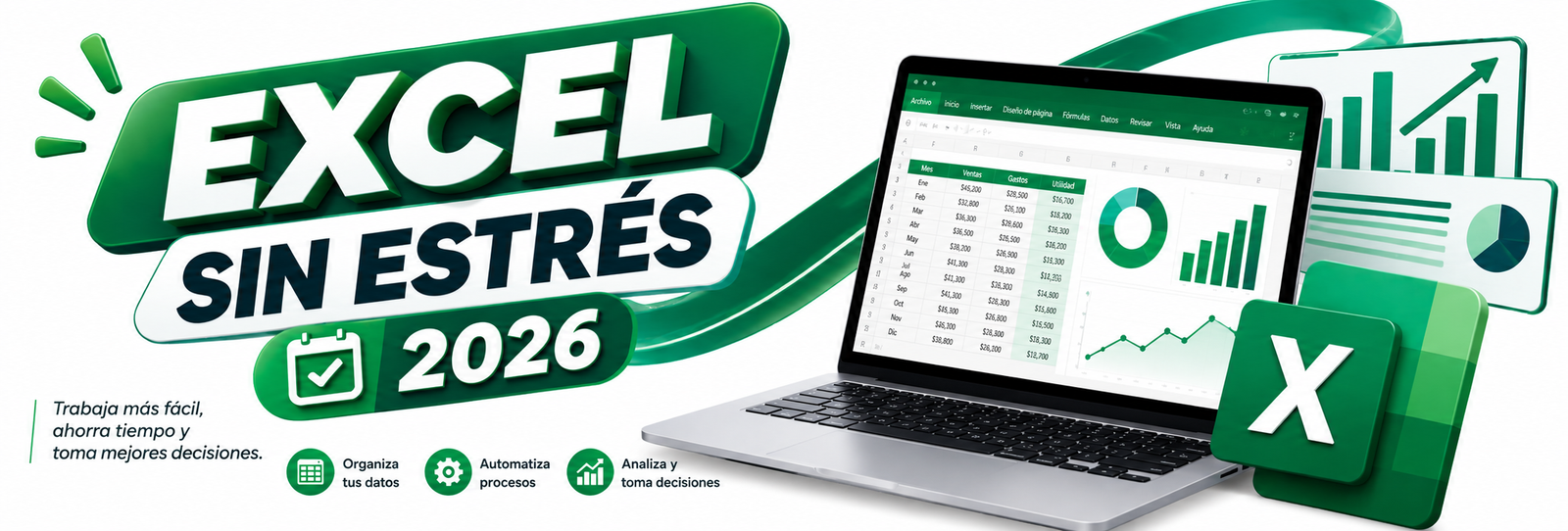 Excel sin Estrés 2026 - curso profesional de Aliados Educativos